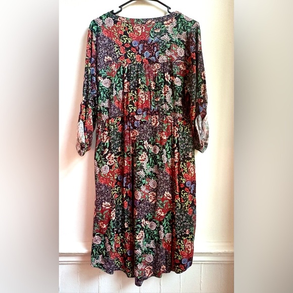 RET. 69.50! Torrid NWT front zip fall floral casual dress M/L brand new - Picture 4 of 4